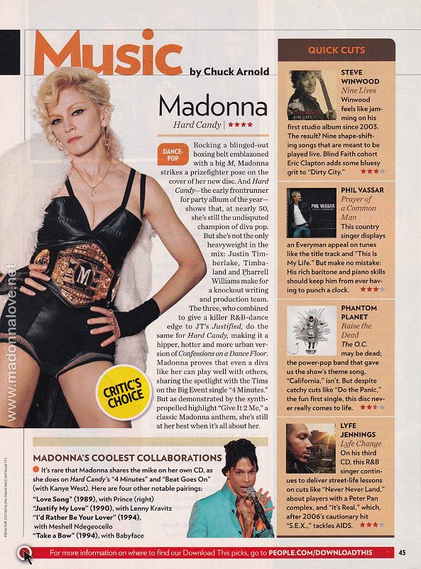 2008 - Unknown month - People - USA - Madonna Hard Candy