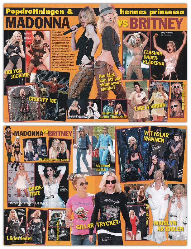 2008 - Unknown month - Unknown magazine - Sweden - Popdrottningen & hennes prinsessa Madonna vs Britney