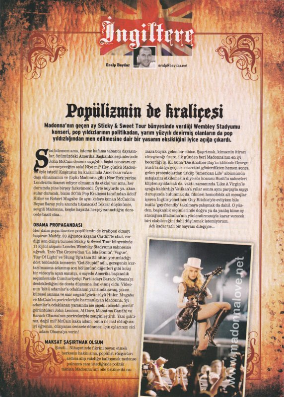 2008 - Unknown month - Unknown magazine - Turkey - Populizmin de kralicesi