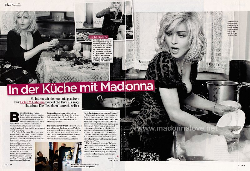 2009 - December - Gala - Germany - In der kuche mit Madonna