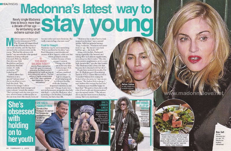 2009 - February - Life & Style - USA - Madonna's latest way to stay young