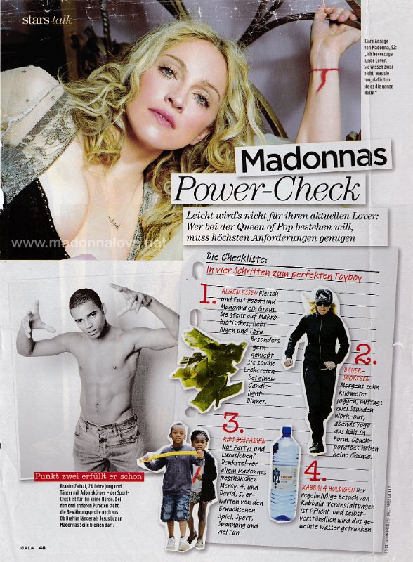 2011 - November - Gala - Germany - Madonnas power-check