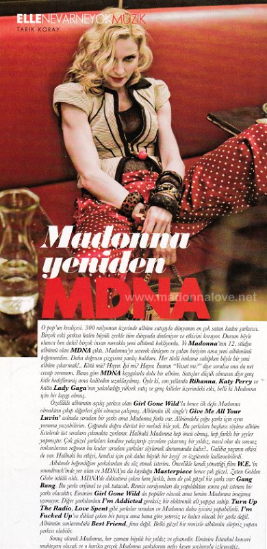 2012 - Unknown month - Elle - Turkey - Madonna yeniden MDNA