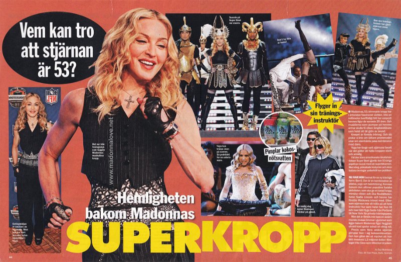 2012 - Unknown month - Unknown magazine - Sweden - Sverige - Hemligheten kabom Madonna's superkroppa