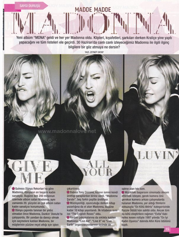 2012 - Unknown month - Unknown magazine - Turkey - Madde madde Madonna