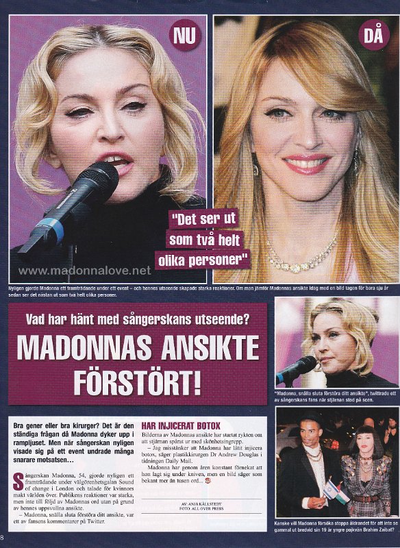 2013 - June - NU! - Sweden - Madonnas ansikte forstort!