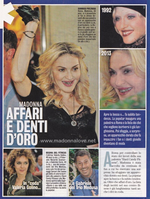 2013 - Unknown month - Unknown magazine - Italy - Madonna affari e denti doro