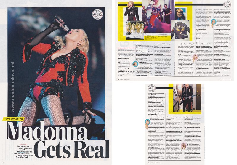 2015 - August - Entertainment weekly - USA - Madonna gets real