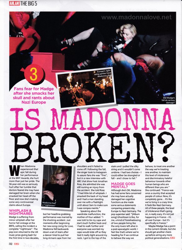 2015 - March - Ahlan! - UK - Is Madonna broken