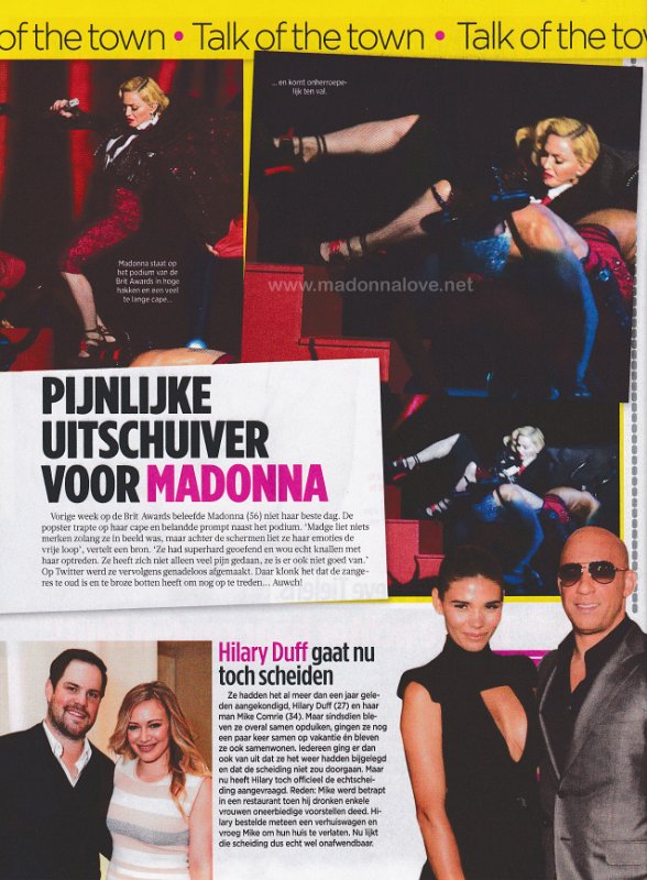 2015 - March - Blik - Belgium - Pijnlijke uitschuiver voor Madonna