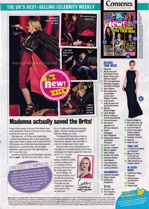2015 - March - New! - UK - Madonna actually saved the Brits
