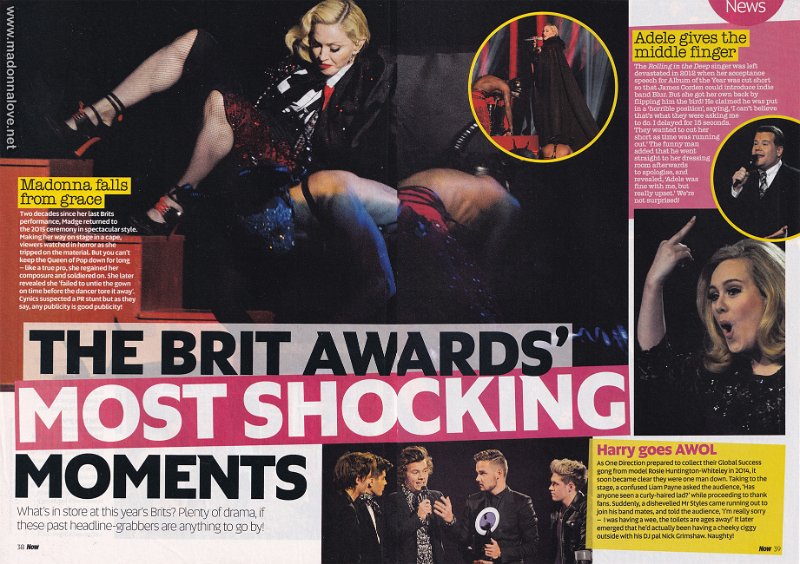 2015 - March - Now - UK - The Brit awards' most shocking moments