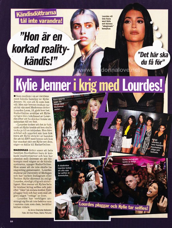 2015 - Unknown month - Hant Bild - Sweden - Kylie Jenner i krig met Lourdes!