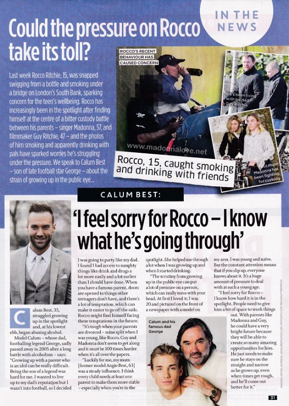 2016 - April - Closer - UK - Could the pressure on Rocco take its toll