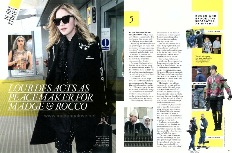 2016 - April - Grazia - UK - Lourdes acts as peacemaker for Madge & Rocco