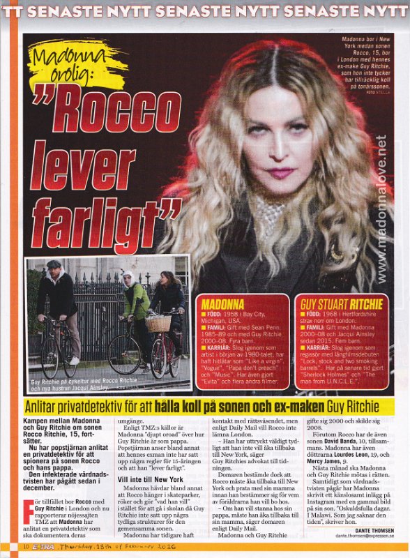 2016 - February - Extra - Sweden - Rocco lever farligt