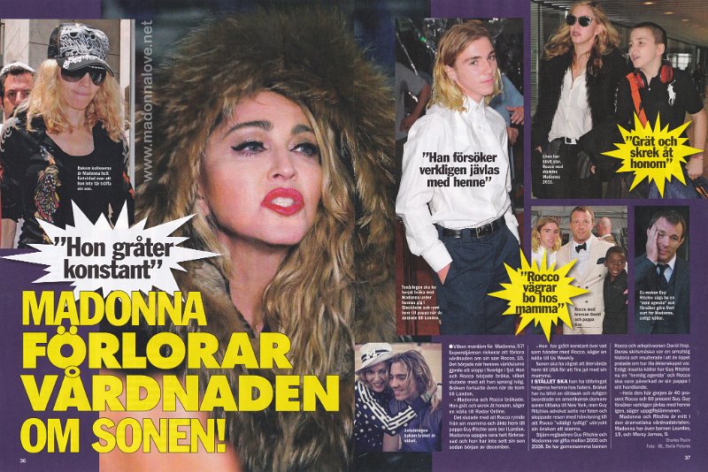 2016 - January - Hant Bild - Sweden - Madonna forlorar vardnaden om sonen