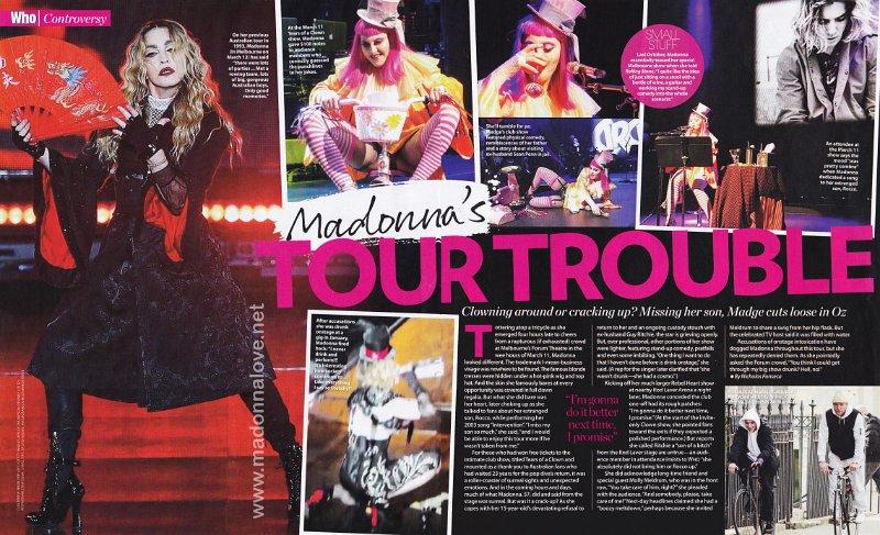 2016 - March - Who - Australia - Madonna's tour trouble