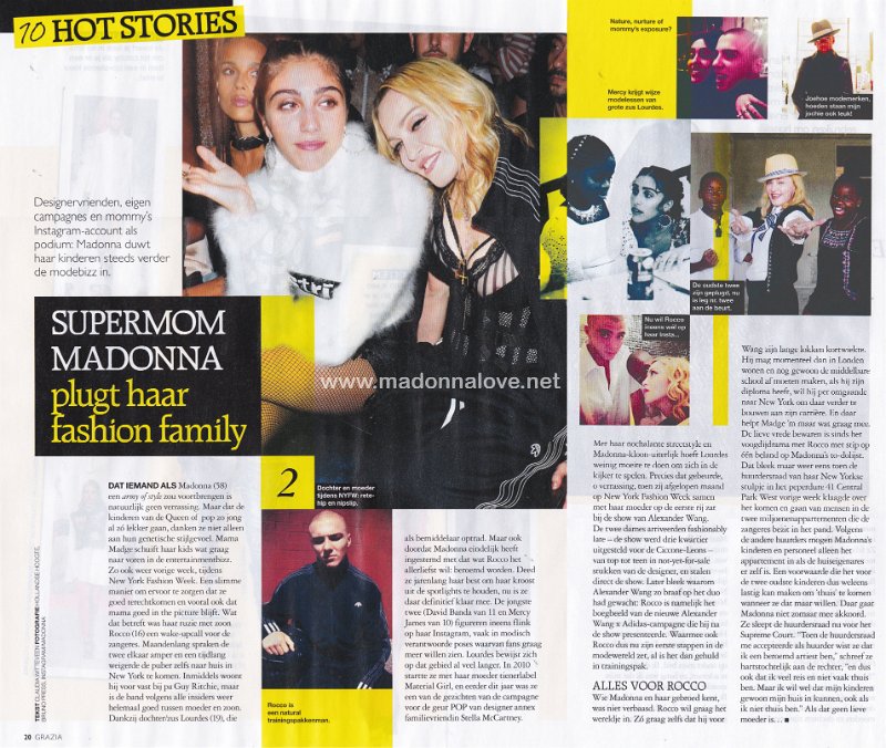 2016 - October - Grazia - Holland - Supermom Madonna plugt haar fashion family