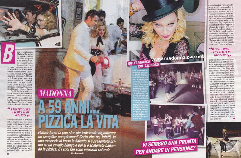 2017 - August - Spy - Italy - Madonna a 59 anni pizzica la vita