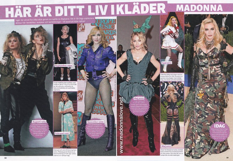 2017 - Unknown month - Unknown magazine - Sweden - Har ar ditt liv i klader Madonna