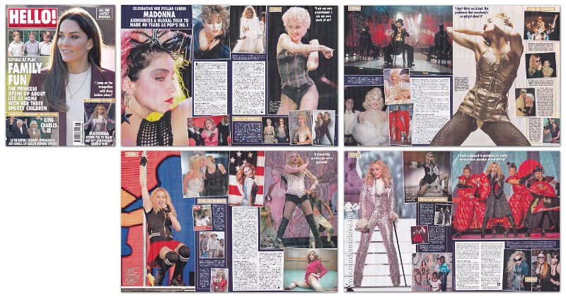 2023 - January - Hello - UK - Celebrating her stellar career - Madonna - Announces global tour to mark 40 years as pop's no. 1