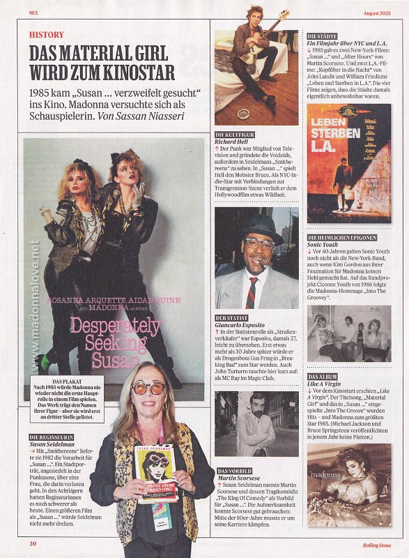 2025 - August - Rolling Stone - Germany - Das material girl wird zum kinostar