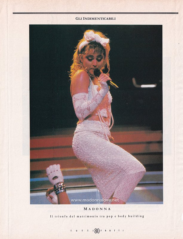 Unknown year - Unknown month - Tutti frutti - Italy - Madonna il trionfo del tra pop e body building