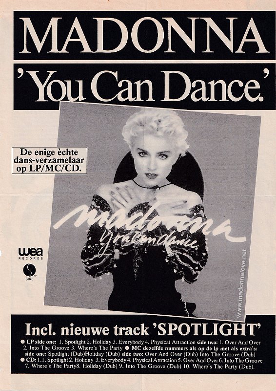 1987 - Unknown month - Unknown magazine - Holland - Madonna you can dance - De enige echte dans-verzamelaar op LP-MC-CD