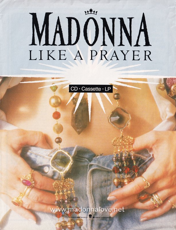 1989 - Madonna Like a prayer - CD . Cassette . LP - Empire - UK