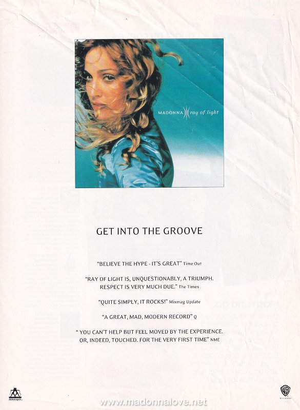 1998 - Ray of light Get into the groove - ELLE - UK