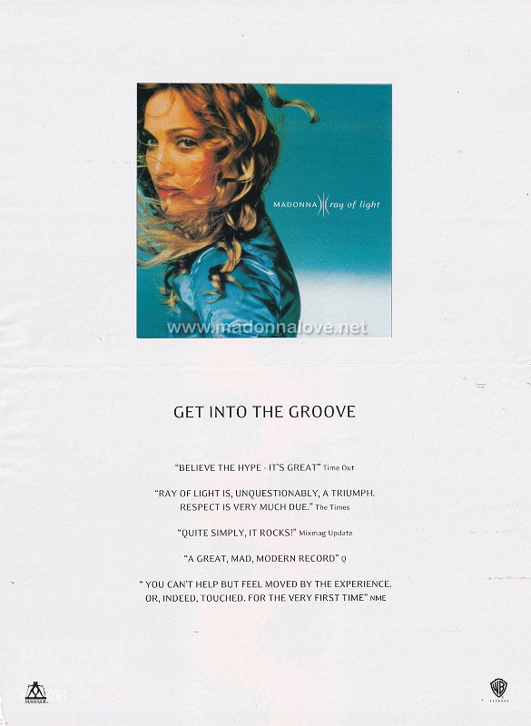 1998 - Ray of light Get into the groove - Unknown magazine