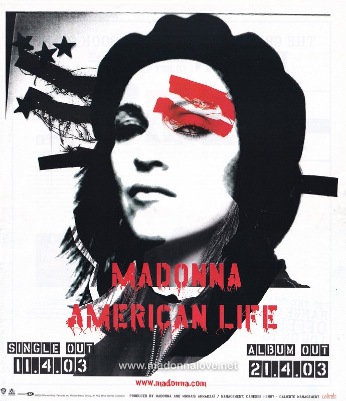 2003 - April - Hotpress - Ireland - American Life album advertisement