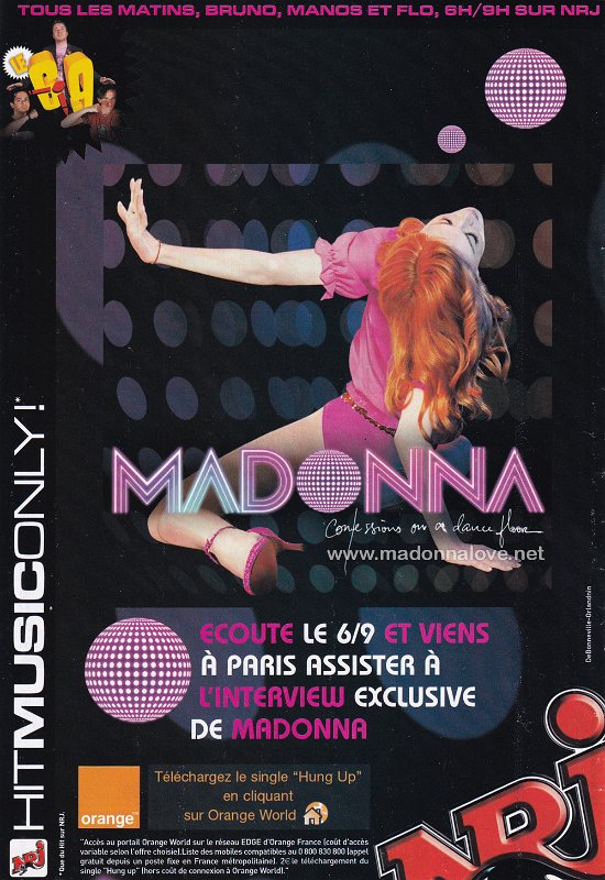 2005 - Unknown month - Unknown magazine - France - Madonna Confessions on a dance floor - NRJ