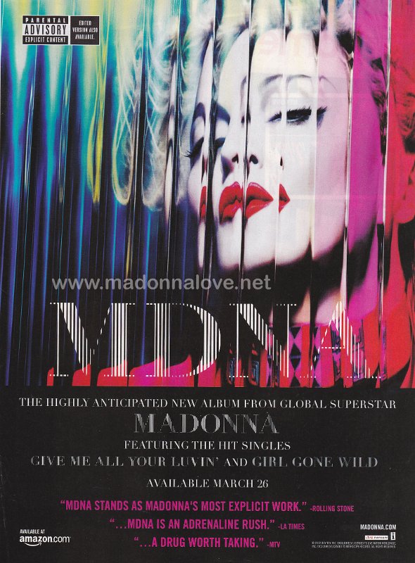 2012 - April - Us - USA - MDNA ad