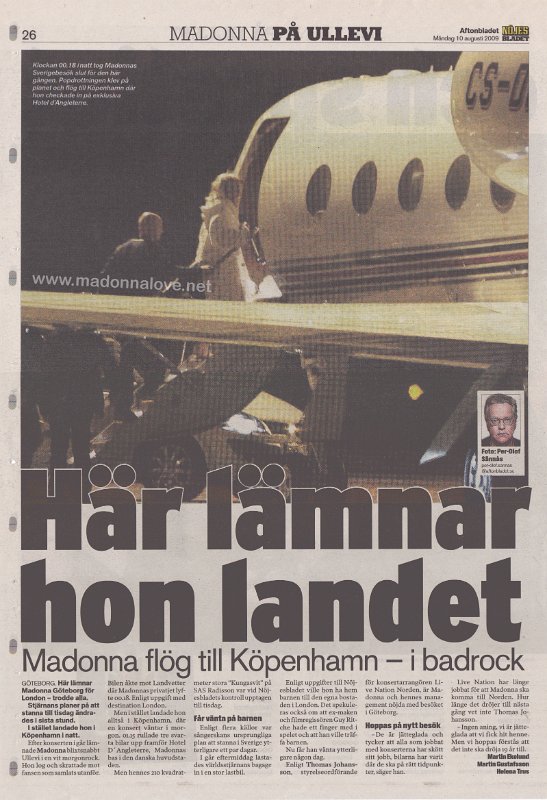 2009 - August - Nojes Bladet - Sweden - Har lamnar hon landet