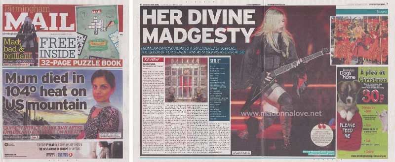 2015 -  December - Birmingham mail - UK - Her divine madgesty