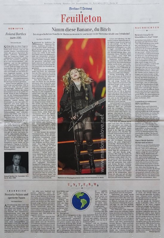 2015 - November - Berliner Zeitung - Germany - Nimm diese banane du bitch