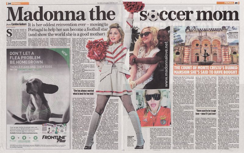 2017 - June - The mail on Sunday - UK - Madonna the soccer mom