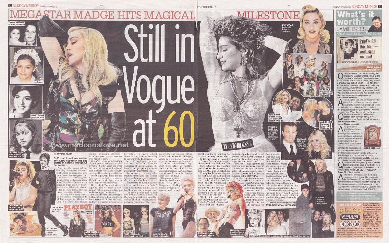 2018 - August - Sunday Mirror - UK - Still in Vogue at 60