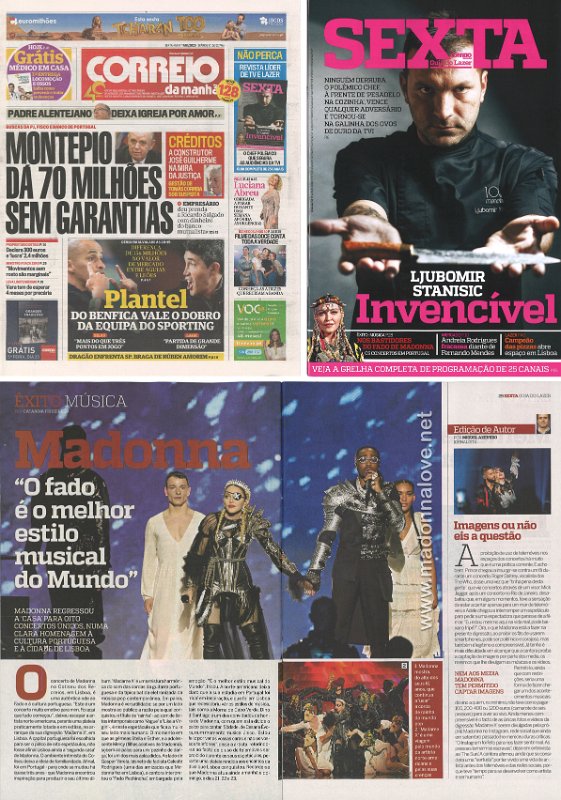 2020 - January - Correio (Sexta insert magazine + 2 pages) - Madonna o fado e o melhor estilo musical do Mundo - Portugal