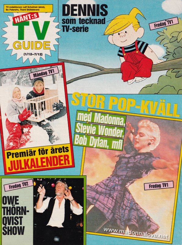 Hants TV Guide December 1986 - Sweden