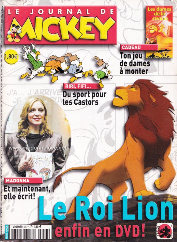 Le Journal De Mickey 8 October 2003 - France