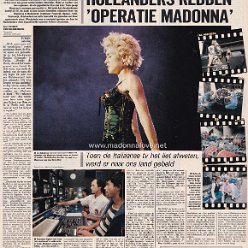 1987 - September - Telegraaf Weekeinde - Holland - Hollanders redden 'operatie Madonna'