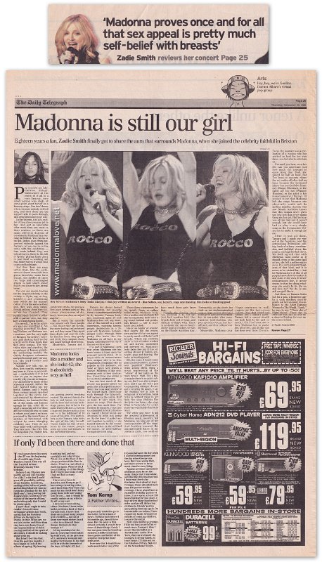 2000 - November - The Daily Telegraph - UK - Madonna is still our girl