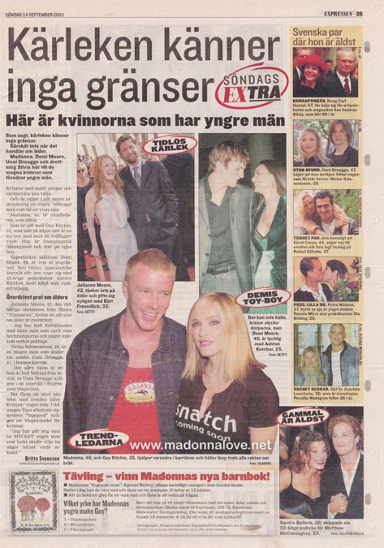 2003 - September - Expressen - Sweden - Karleken kanner inga granser
