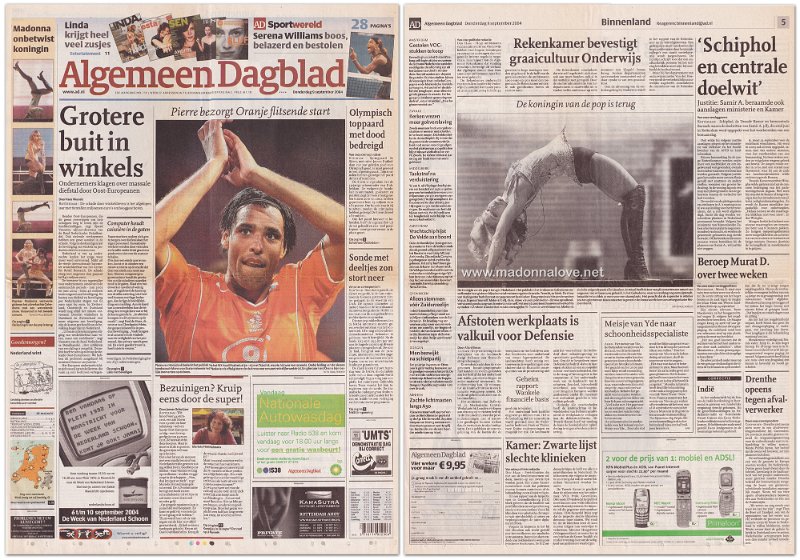 2004 - September - Algemeen Dagblad - Holland - De koningin van de pop is terug