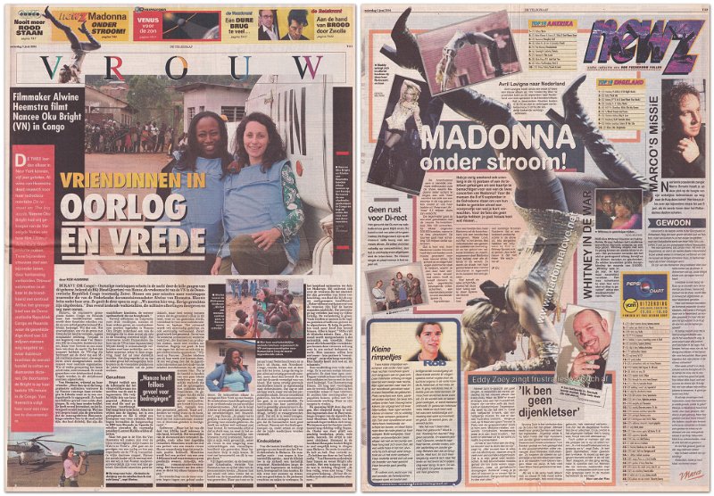 2004 - June - Telegraaf - Holland - Madonna onder stroom!