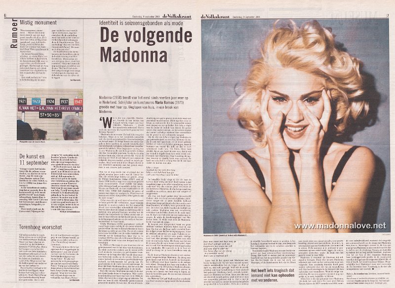 2004 - September - De Volkskrant - Holland - De volgende Madonna