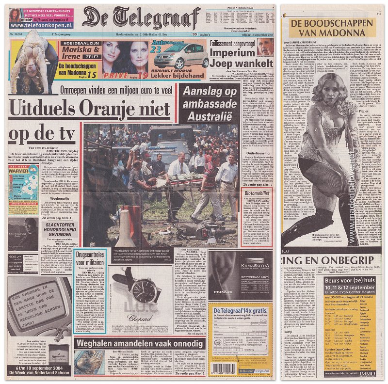 2004 - September - Telegraaf - Holland - De boodschappen van Madonna